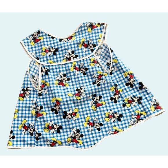Vintage Handmade Mickey Mouse Disney Apron Smock Size 2T - Picture 1 of 7